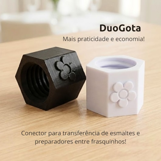 DuoGota Conector para transferência de esmaltes e preparadores entre frascos para unhas