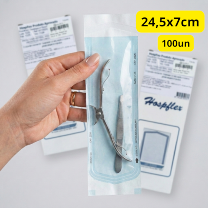 Envelopes Hospflex 24,5 x 7cm 100un