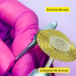 Escova de Aço para Limpeza de Brocas