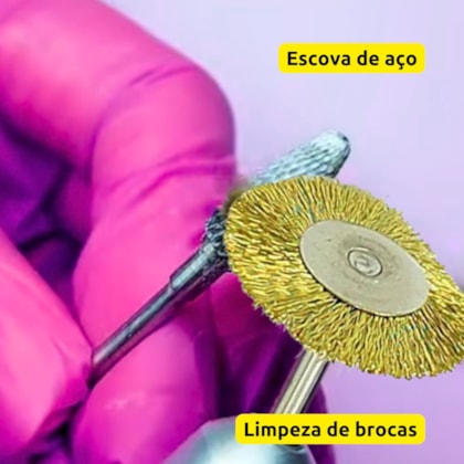 Escova de Aço para Limpeza de Brocas