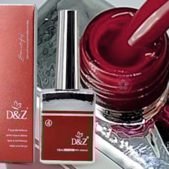 Esmalte em gel 04 Vermelho fechado Cereja D&Z Esmalte em gel 04 Vermelho fechado Cereja D&Z