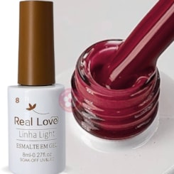 Esmalte em gel 08 vermelho marsala 8ml Real Love Esmalte em gel 08 vermelho marsala 8ml Real Love