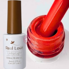 Esmalte em gel 09 Vermelho vivo 8ml Real Love Esmalte em gel 09 Vermelho vivo 8ml Real Love