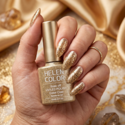 Esmalte em Gel 10ml Helen Color - Cor:25 Dourado champagne Esmalte em Gel 10ml Helen Color - Cor:25 Dourado champagne