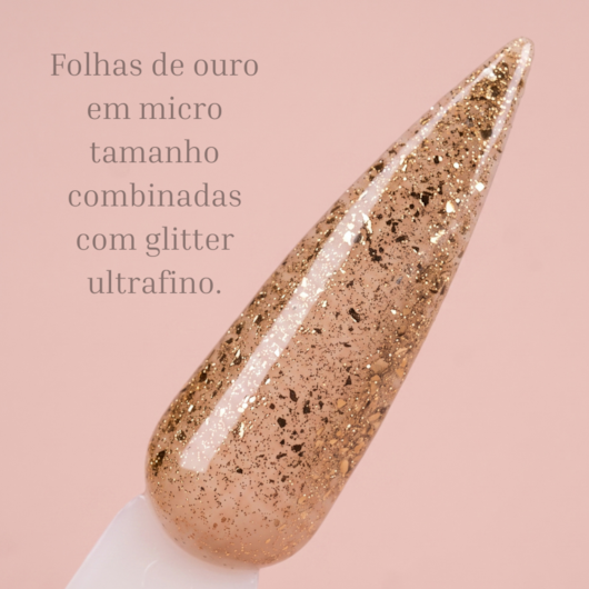 Esmalte em Gel 10ml Helen Color  - Cor:25 Dourado champagne para unhas