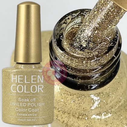 Esmalte em Gel 10ml Helen Color  - Cor:25 Dourado champagne