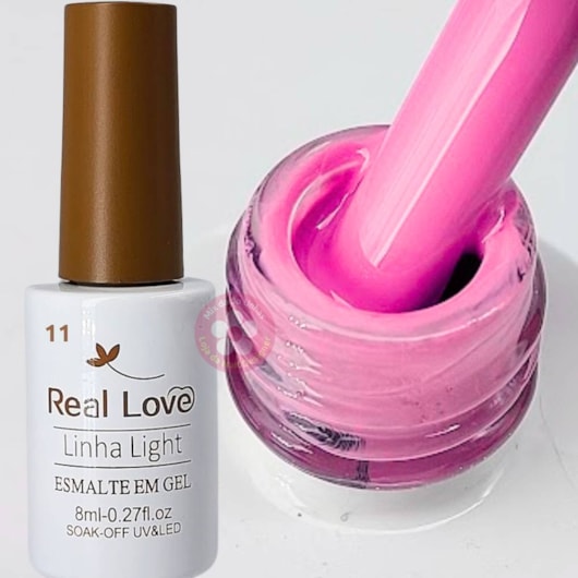 Esmalte em gel 11 Rosinha 8ml Real Love para unhas