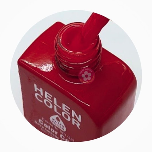 Esmalte em gel 118 Vermelho Forte Conexão Helen Color 12ml para unhas