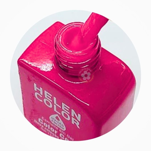 Esmalte em gel 152 Rosa brilhante Conexão Helen Color 12ml para unhas