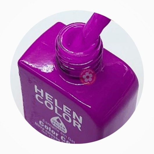 Esmalte em gel 166 Púrpura Berinjela Conexão Helen Color 12ml para unhas