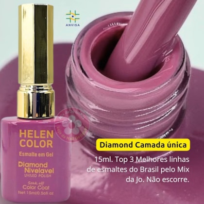 Esmalte em gel 51 Cover elegante Diamond 15ml Helen Color