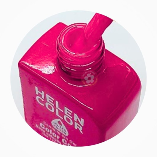 Esmalte em gel 95 Rosa Choque Conexão Helen Color 12ml para unhas