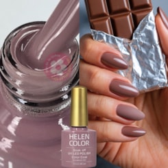 Esmalte em gel Almond Taupe Soak Off Helen Color 10ml