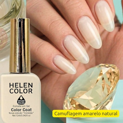 Esmalte em gel Amarelo Camuflagem Helen Color 12ml Conexão