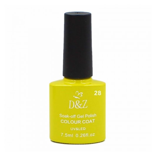 Esmalte em Gel Amarelo Táxi Nova Iorque 28 D&Z 7,5ml Linha B para unhas