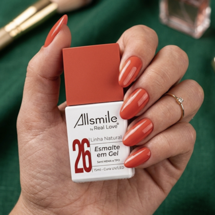 Esmalte em gel Argila Sem TPO AllSmile Real Love 26