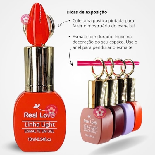 Esmalte em gel azul alfazema 130 10ml Real Love Chaveirinho para unhas