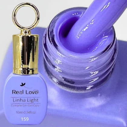 Esmalte em gel Azul Cinderela 159 10ml Real Love Chaveirinho