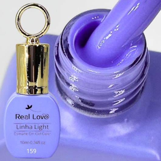 Esmalte em gel Azul Cinderela 159 10ml Real Love Chaveirinho para unhas