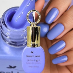 Esmalte em gel Azul Cinderela 159 10ml Real Love Chaveirinho