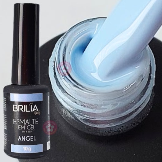 Esmalte em Gel Azul Clarinho 10g UV/LED Angel Brilia para unhas