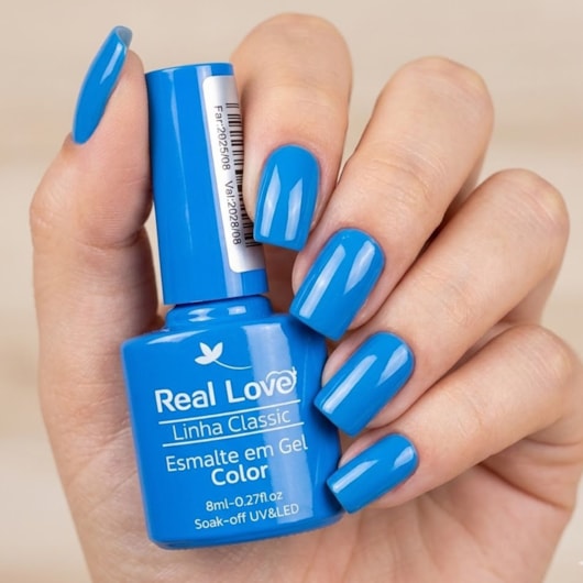 Esmalte em gel Azul Claro Linha Classic 31 Real Love para unhas