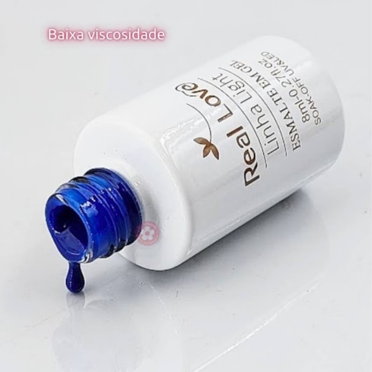 Esmalte em gel Azul Claro Napoli 8ml Real Love 15 para unhas