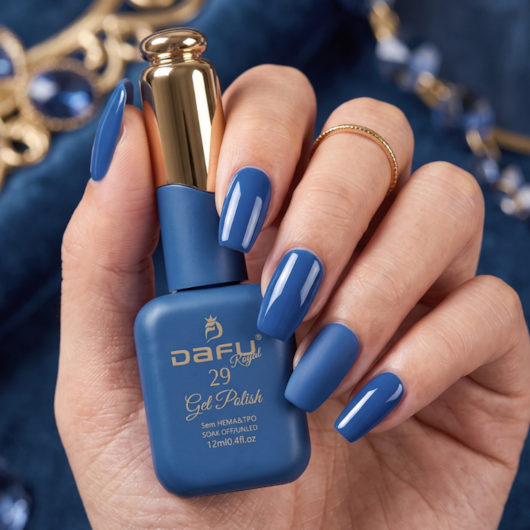 Esmalte em gel Azul Cobalto 29 Dafu 12ml Infinito Glow para unhas