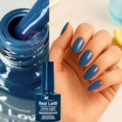 Esmalte em gel Azul Denim Real Love 8ml Linha Light P200 Esmalte em gel Azul Denim Real Love 8ml Linha Light P200