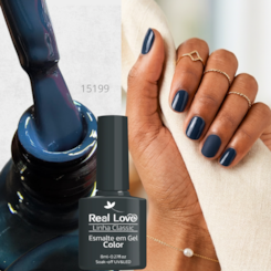 Esmalte em gel Azul Esverdeado Real Love Linha Classic 8ml 036