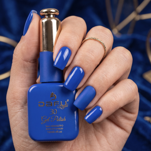 Esmalte em gel Azul Médio 30 Dafu 12ml Infinito Glow para unhas