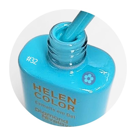 Esmalte em gel Azul perfeito 32 Diamond 15ml Helen Color - Imagem principal - 368013db-525b-4102-99d5-91e99d860a57