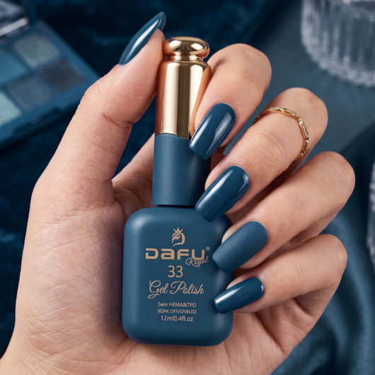 Esmalte em gel Azul Royal 33 Dafu 12ml Infinito Glow para unhas