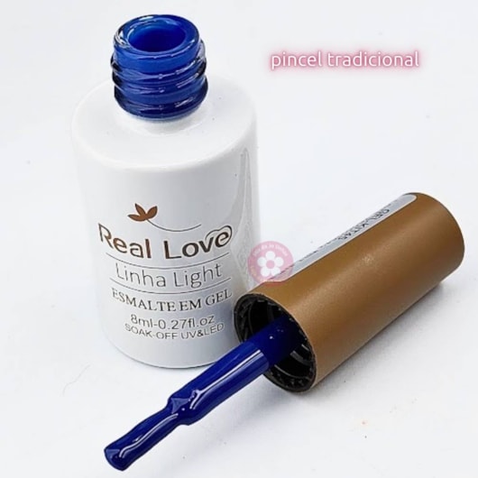 Esmalte em gel Azul Royal Grêmio 8ml Real Love 16 para unhas