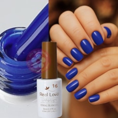 Esmalte em gel Azul Royal Grêmio 8ml Real Love 16