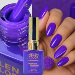 Esmalte em gel Azul vibrante Helen Color 15ml Diamond 49 Esmalte em gel Azul vibrante Helen Color 15ml Diamond 49