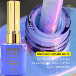 Esmalte em gel Blue Butterfly Helen Color 15ml Diamond 70