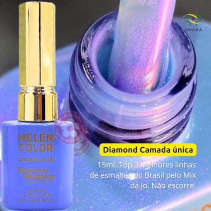 Esmalte em gel Blue Butterfly Helen Color 15ml Diamond 70
