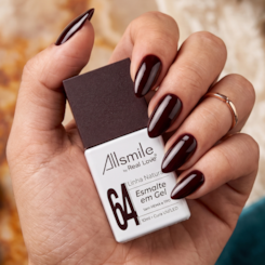 Esmalte em gel Bordô Sem TPO AllSmile Real Love 64