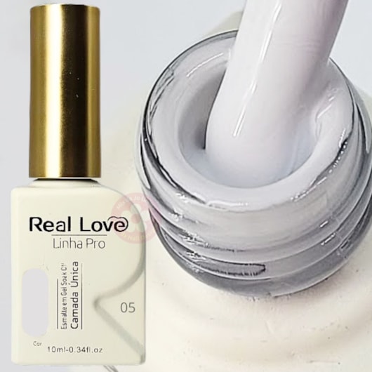 Esmalte em gel Branco 05 Linha PRO Real Love | Mix da Jo