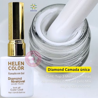 Esmalte em gel Branco 100% 57 Diamond 15ml Helen Color