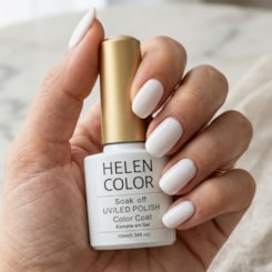 Esmalte Em Gel Branco 100% Helen Color 10ml Anvisa 113 Esmalte Em Gel Branco 100% Helen Color 10ml Anvisa 113