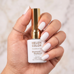 Esmalte em gel Branco 100% Helen Color 15ml Diamond 57