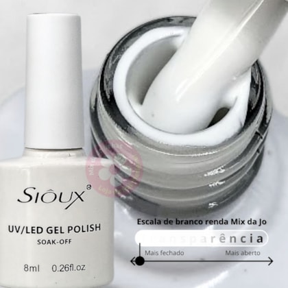 Esmalte em gel Branco 100% Sioux 8ml