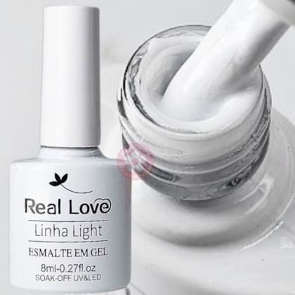 Esmalte em gel Branco Errorex 8ml Real Love P27 Linha Light