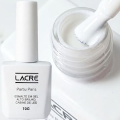 Esmalte em gel Branco Partiu Paris Lacre 10g