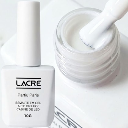 Esmalte em gel Branco Partiu Paris Lacre 10g