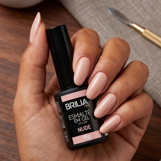 Esmalte em Gel Brilia Nails 10g - Cor: Nude para unhas