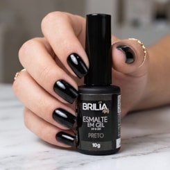 Esmalte em Gel Brilia Nails 10g - Cor: Preto
