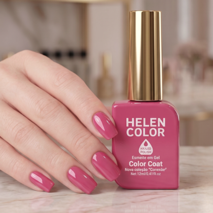 Esmalte em gel Calypso Coral Helen Color 12ml Conexão 81